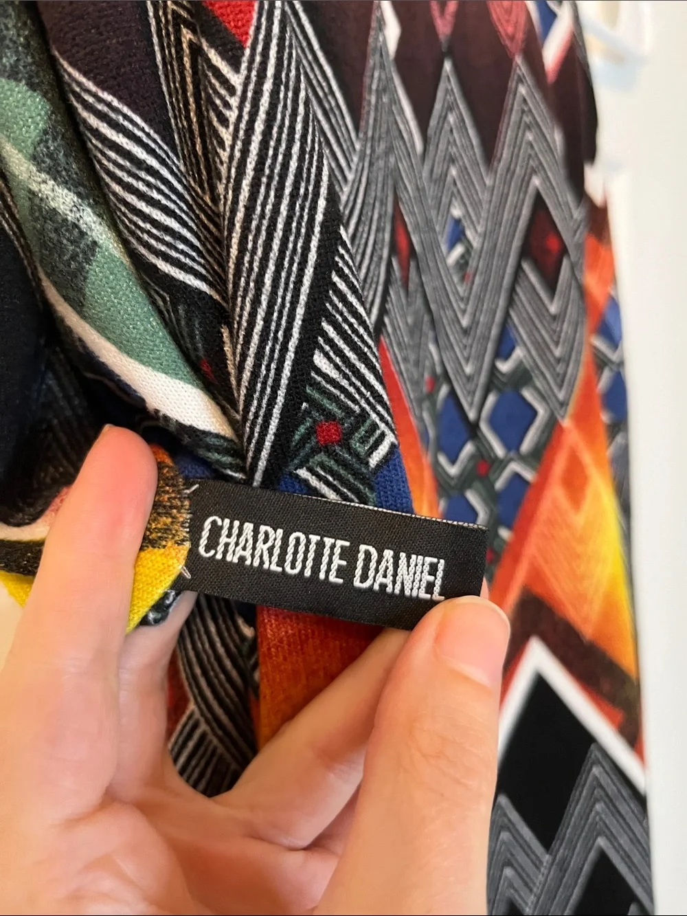 NWOT Charlotte Daniel Colorful Tribal Infinity Scarf